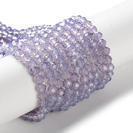 Baking Paint Transparent Glass Beads Strands DGLA-A034-J4MM-D03-1