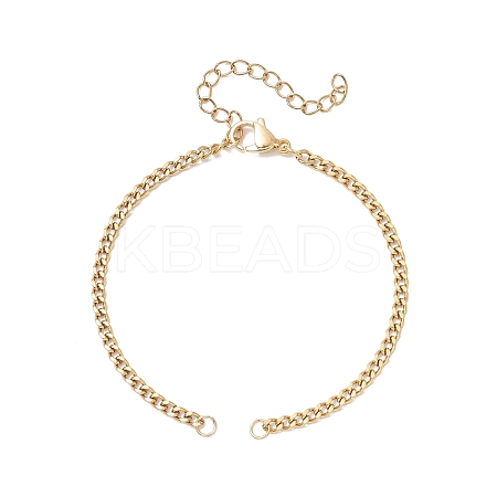 3MM 304 Stainless Steel Twisted Chain Bracelet Making AJEW-JB01440-01-1