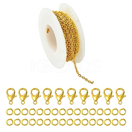 DIY Iron Cable Chains Necklace/Bracelets Jewelry Kits DIY-YW0010-78G-1