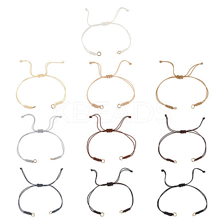 30Pcs 10 Styles Adjustable Waxed Polyester Cord Bracelet Making X1-AJEW-TAC00052-1