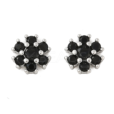 Brass Micro Pave Cubic Zirconia Beads KK-U056-15P-1