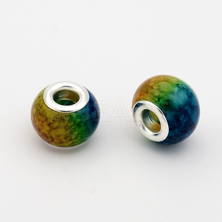 Large Hole Glass European Beads LS-GPDL-J009-04-1