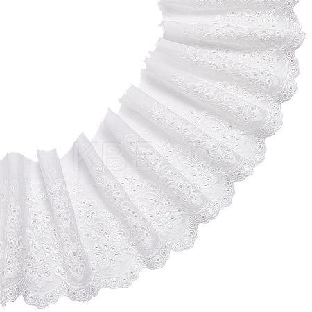 5 Yards Cotton Embroidery Flower Lace Trim OCOR-MA0001-30-1