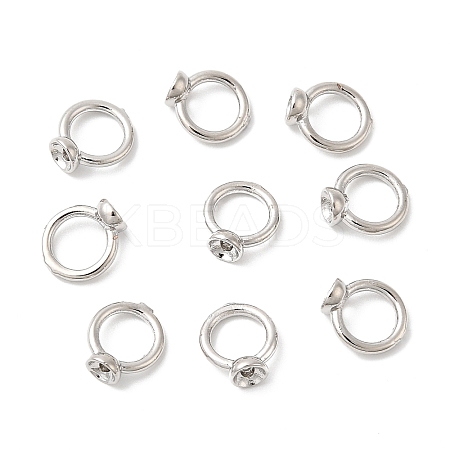 Brass Bead Cap Pendant Bails KK-Z137-02P-02-1