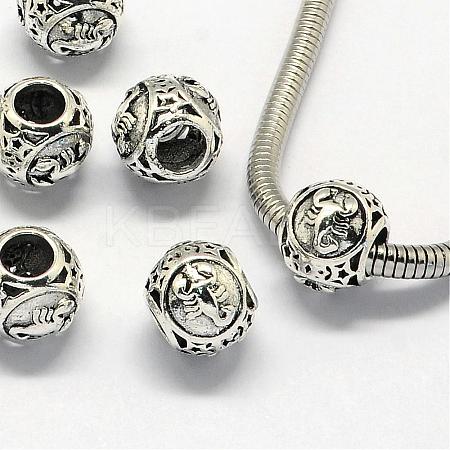 Alloy European Beads PALLOY-S082-08-1