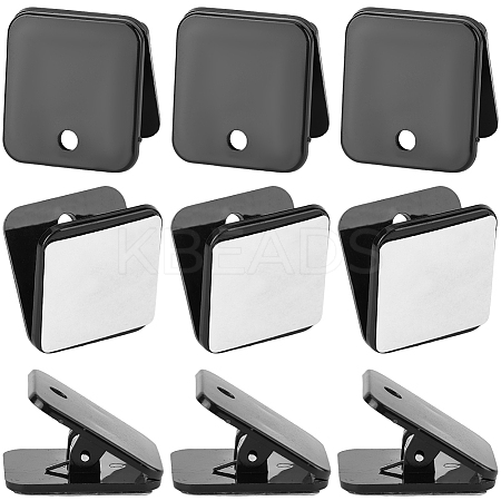 Square Acrylic Self-Adhesive Hanging Spring Clips AJEW-WH20011-56B-1