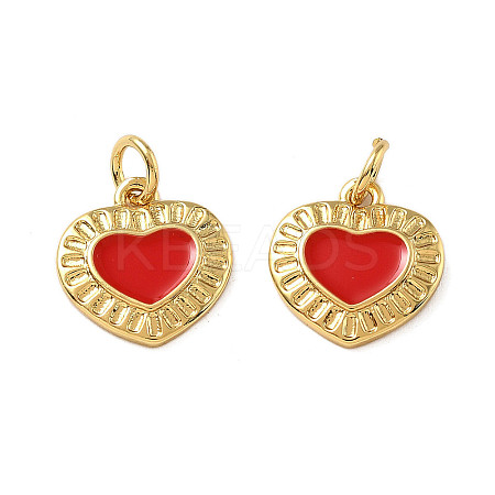 Brass Enamel Charms KK-R229-06G-04-1