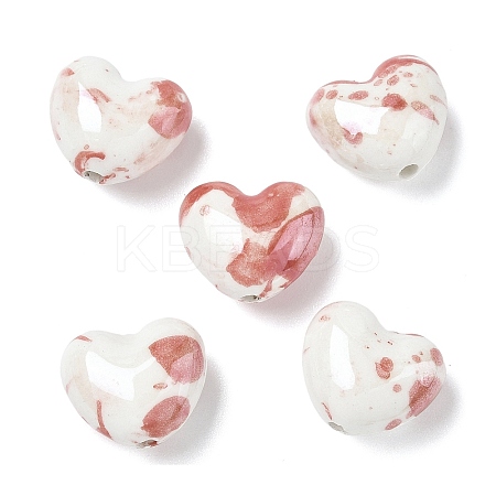 Glazed Porcelain Beads PORC-K003-04E-1
