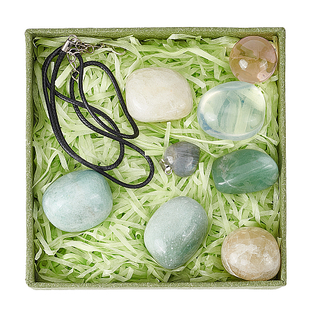 Reiki Energy Stone Gift Box Kit DIY-OC0010-56-1