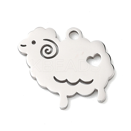Animal Theme 304 Stainless Steel Pendants STAS-D213-02A-P-1