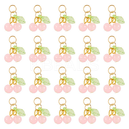 30Pcs Glass Pendants PALLOY-TAC0209-1