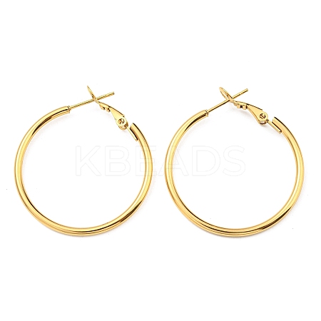 Ion Plating(IP) 316 Surgical Stainless Steel Hoop Earrings for Women EJEW-C053-08B-G-1