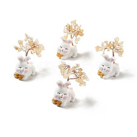 Natural Citrine Tree Display Decorations DJEW-E007-01RC-03-1