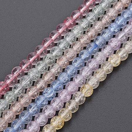 Crackle Glass Beads Strands GLAA-S192-B-006-1
