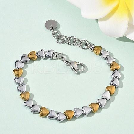 Heart Non-magnetic Synthetic Hematite Link Chain Bracelets for Women BJEW-Z148-07P-02-1