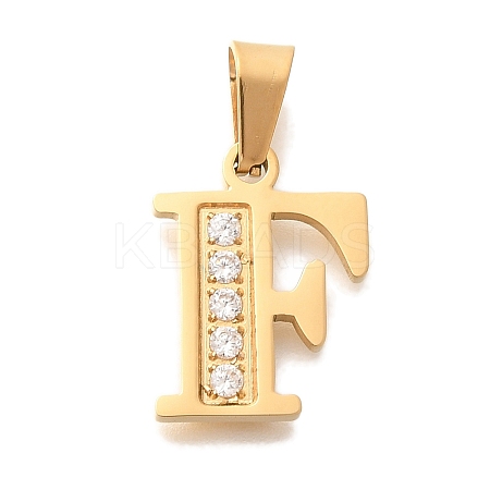 Ion Plating(IP) 304 Stainless Steel Rhinestone Pendants STAS-U035-01G-F-1