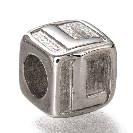 Tarnish Resistant 304 Stainless Steel European Beads OPDL-L020-001L-1