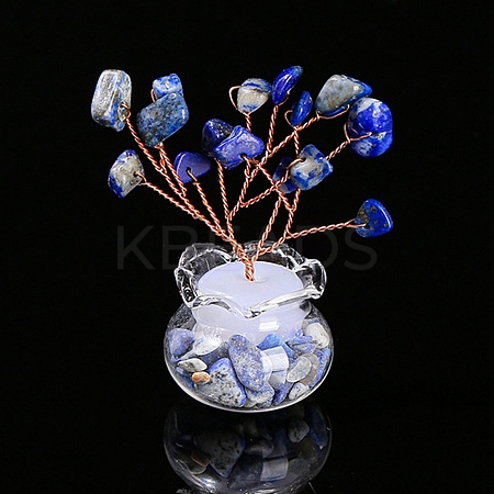 Natural Lapis Lazuli Chips Tree Decorations PW-WG5CB05-10-1