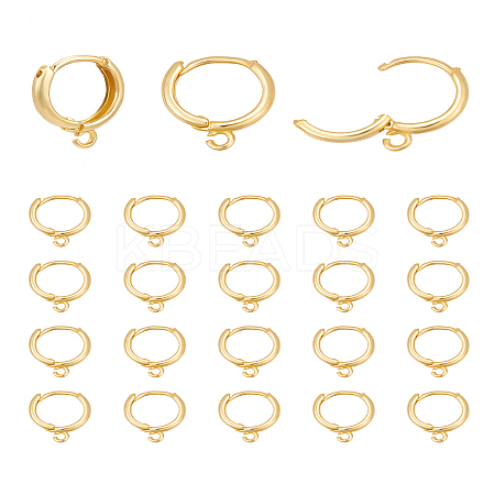20Pcs Brass Huggie Hoop Earring Findings KK-LP0001-58-1