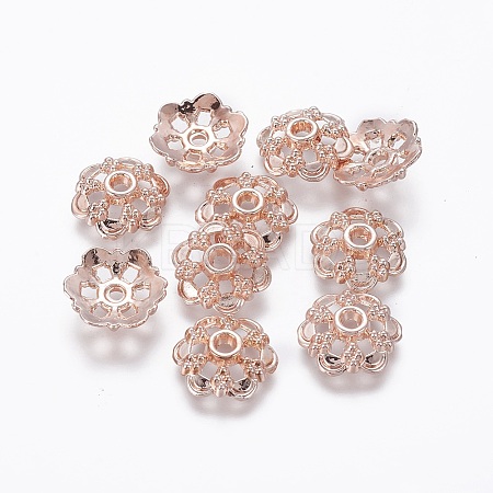 Alloy Flower Bead Caps PALLOY-J377-83RG-AAA-1