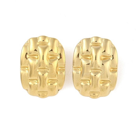 Ion Plating(IP) 304 Stainless Steel Stud Earrings for Women EJEW-B050-06G-1