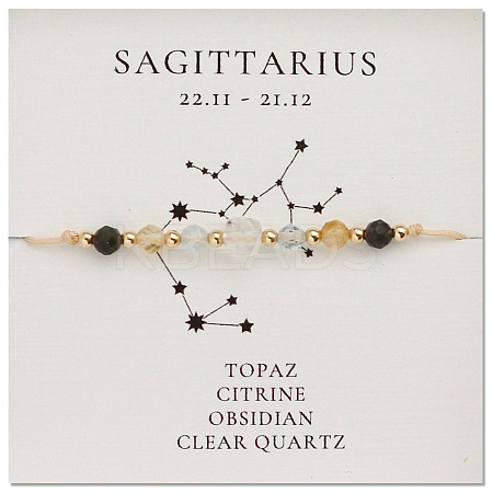 Natural Gemstone Constellation Beaded Bracelets NR2952-6-1