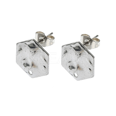 Non-Tarnish 304 Stainless Steel Stud Earring Findings STAS-L024-003P-06-1