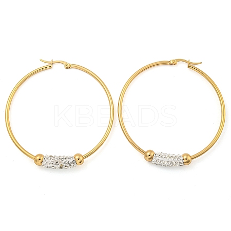 PVD Vacuum Plating 202 Stainless Steel Hoop Earrings EJEW-H003-44G-04-1
