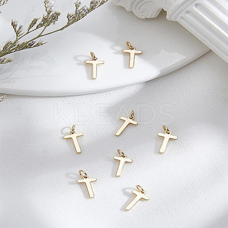8Pcs Brass Charms KK-LP0001-85T-1