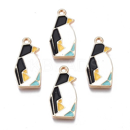 Rack Plating Alloy Enamel Pendants ENAM-S122-77-1