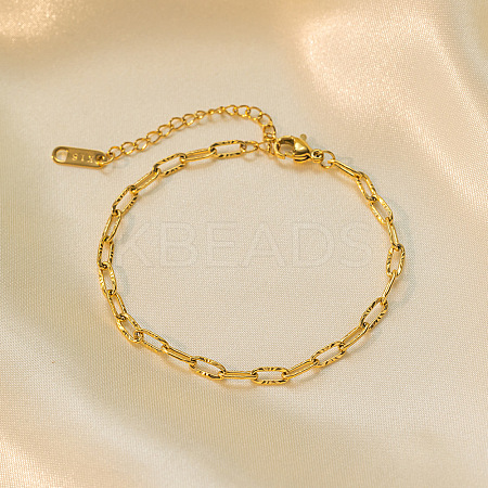 304 Stainless Steel Link Chain Bracelets LS-BJEW-C084-06G-1
