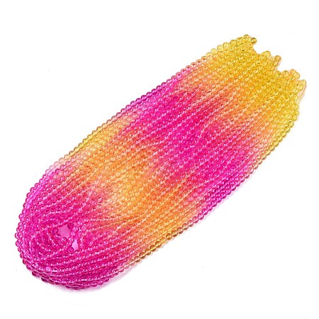 Baking Paint Transparent Glass Beads X-DGLA-M001-8mm-05-1