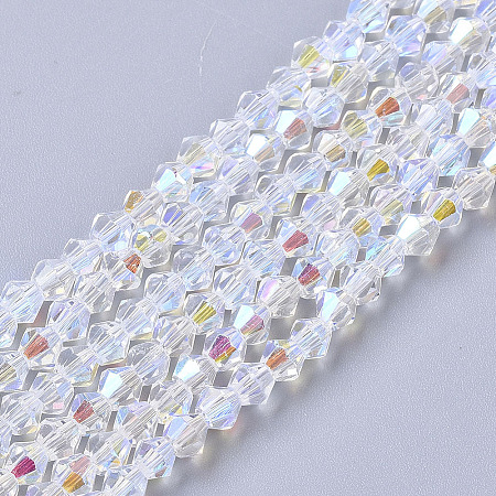Electroplate Glass Beads Strands LS-EGLA-Q118-3mm-C17-1