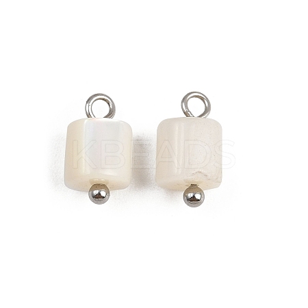 Natural Shell Column Charms X1-STAS-D378-32P-1