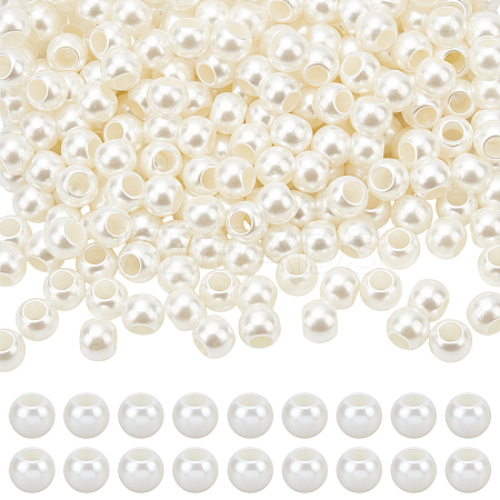 ABS Plastic Imitation Pearl European Beads SACR-NB0001-18B-1