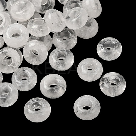 Natural Quartz Crystal European Large Hole Beads X-G-Q442-22-1