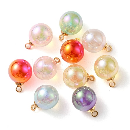10Pcs UV Plating Acrylic Pendants FIND-YW0002-05-1