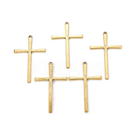 Tibetan Style Alloy Cross Large Pendants TIBEP-EAAA0100Y-AG-FF-1