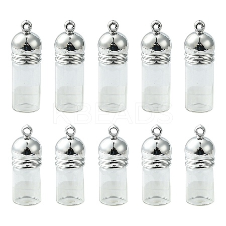 20Pcs 2 Styles Glass Bottle Pendants GLAA-YW0004-38-1
