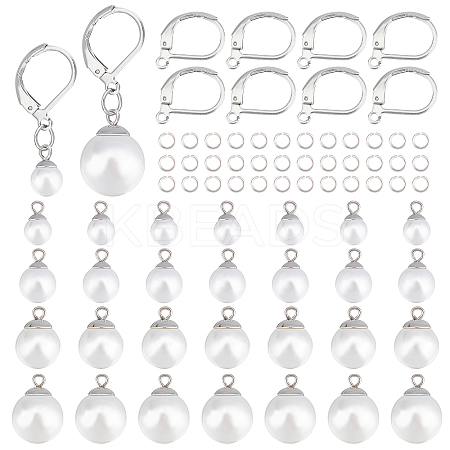DIY Imitation Pearl Drop Earring Making Kit DIY-DC0001-39-1