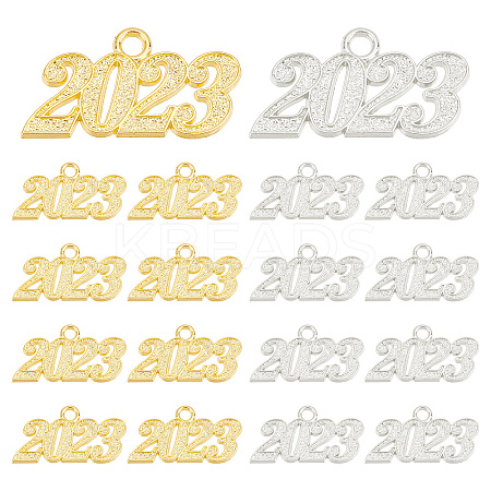 SUNNYCLUE 20Pcs 2 Colors Alloy Pendants FIND-SC0004-10-1