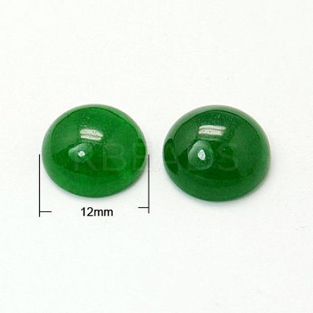 Natural White Jade Cabochons G-C108-12mm-7-1