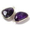 Natural Amethyst Pendants G-G012-06G-01-3