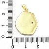 Brass Micro Pave Cubic Zirconia Pendants KK-K400-21A-G-3