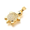 Brass Micro Pave Cubic Zirconia Pendants KK-G519-18G-06-2