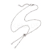 304 Stainless Steel Satellite Chain Paperclip Chain Slider Necklace Making AJEW-JB01495-01-1