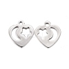 Non-Tarnish 201 Stainless Steel Charms STAS-F255-010P-2
