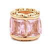 304 Stainless Steel Cubic Zirconia European Beads STAS-N128-01G-04-1