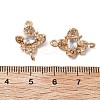 Brass Micro Pave Cubic Zirconia Connector Charms KK-Z103-10KCG-02-3