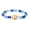 Electroplated Glass Beaded Stretch Bracelets BJEW-JB10900-01-1